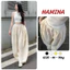 Quần Dài Gió Xếp Ly Hamina Dáng Thụng Cạp Chun Bigsize, Quần Vải Dù Có Túi Bên Sườn 447