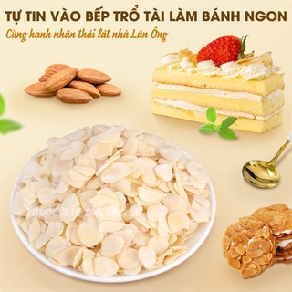 Nhân hạnh nhân thái lát 100g (Hạnh nhân sống, nguyên liệu làm bánh) - Thuốc Bắc Lãn Ông