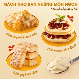 Nhân hạnh nhân thái lát 100g (Hạnh nhân sống, nguyên liệu làm bánh) - Thuốc Bắc Lãn Ông