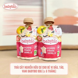 Trái cây nghiền hữu cơ cho bé Babybio 90g (từ 6 tháng tuổi)
