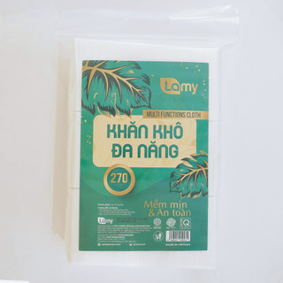 Combo 05 túi khăn vải khô đa năng Lamy túi 270 tờ không mùi