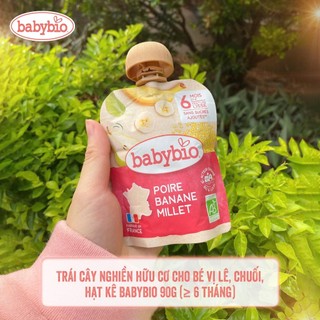 Trái cây nghiền hữu cơ cho bé Babybio 90g (từ 6 tháng tuổi)