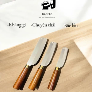 Combo 3 dao bếp to, vừa, nhỏ DABETO – Dao thái chuyên dụng, sắc bén lâu mòn, tay cầm gỗ tự nhiên