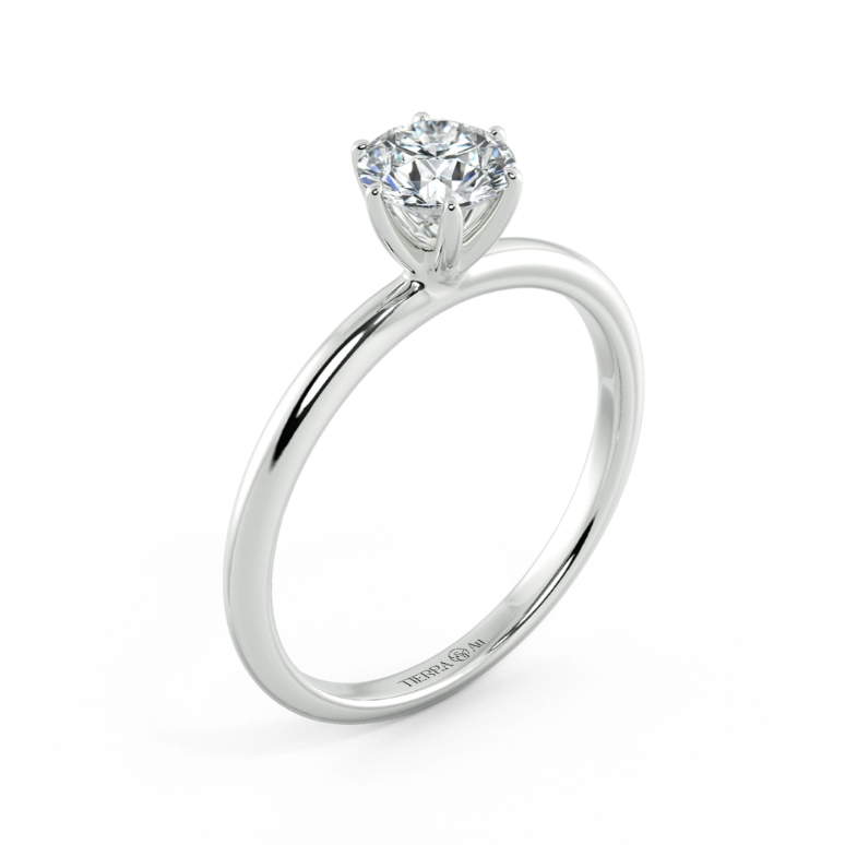 [CHAT TRƯỚC KHI ĐẶT] Nhẫn Cầu Hôn Tierra BCH1101 Vàng 10K 14K 18K, Thiết Kế Đai Trơn Đơn Giản, Đính Chủ CZ 4.5mm