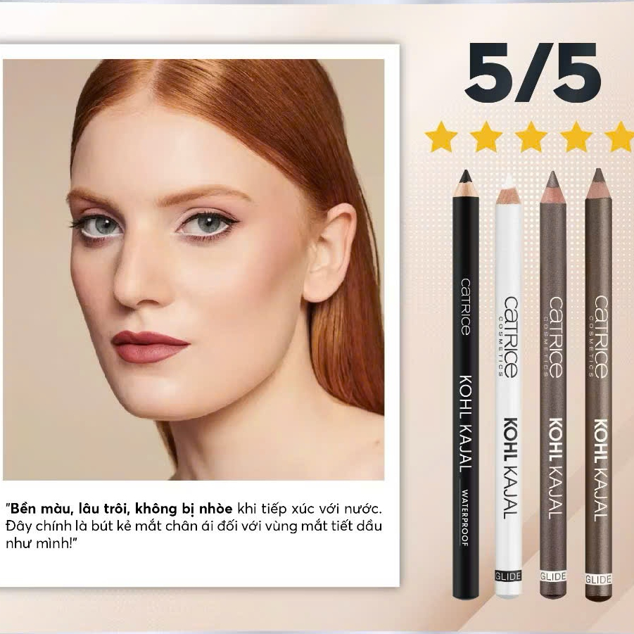 CATRICE chì kẻ mắt Kohl Kajal 4 màu chất mềm dễ tán dễ tạo nét chống thấm 1,1g | NHÍM HOUSE