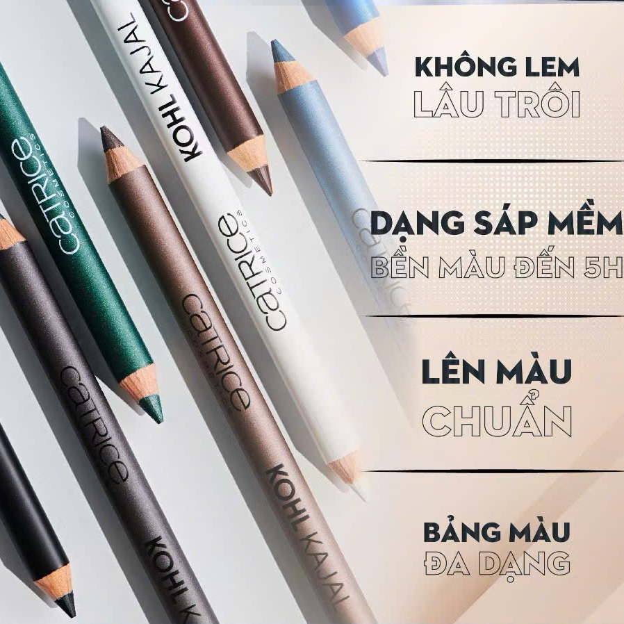 CATRICE chì kẻ mắt Kohl Kajal 4 màu chất mềm dễ tán dễ tạo nét chống thấm 1,1g | NHÍM HOUSE