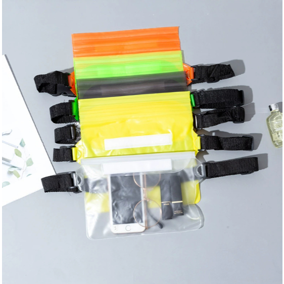 Túi nhựa PVC đeo hông chống thấm nước  tiện lợi đi bơi, đi biển, chèo thuyền, du lịch, túi in họa tiết sôi động T32