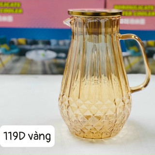 Bình Nước Thuỷ Tinh Pha Lê Bohemia Sang Trọng Tinh Tế Cam Homeware