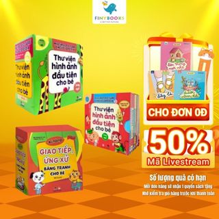 Sách - Combo Hộp Thư Viện Đầu Tiên cho bé 0 - 6 tuổi Song Ngữ, Kỹ năng giao tiếp ứng xử bằng tranh cho bé -Đại Mai Books
