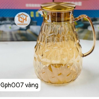 Bình Nước Thuỷ Tinh Pha Lê Bohemia Sang Trọng Tinh Tế Cam Homeware