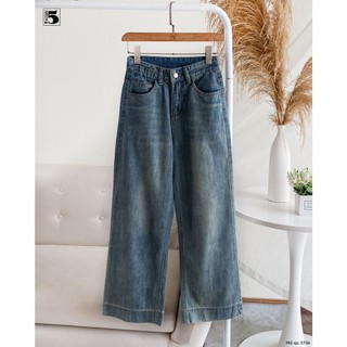 Quần Jeans Nữ Ống Suông Cạp Cao Gấu To – Form Rộng Tôn Dáng Twentyfive Fashion - 5706