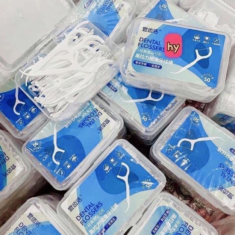Combo 9 Hộp 450 Chiếc Tăm Chỉ Nha Khoa Triệt Trùng Vệ Sinh
