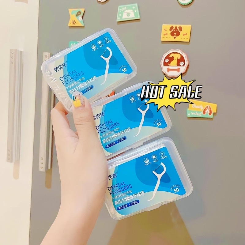Combo 9 Hộp 450 Chiếc Tăm Chỉ Nha Khoa Triệt Trùng Vệ Sinh