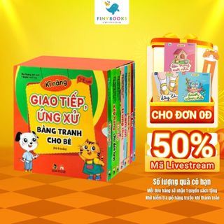 Sách - Hộp Kỹ Năng Giao Tiếp Ứng Xử Bằng Tranh Cho Bé - Bộ 8 Cuốn - Đại Mai Books