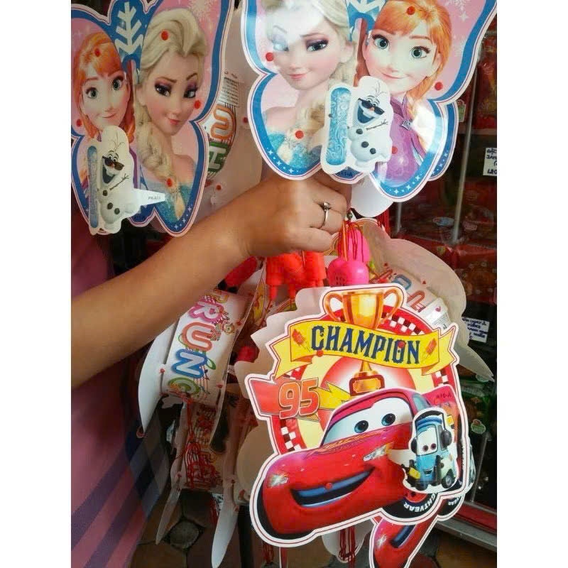 Set 10 đèn lồng trung thu 2 mảnh có đèn nhạc cho bé trai bé gái