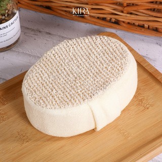 Miếng tắm xơ mướp kèm vải cotton mềm mại – Tẩy tế bào chết toàn thân – Nhanh mềm khi gặp nước – Miếng chà lưng và găng t
