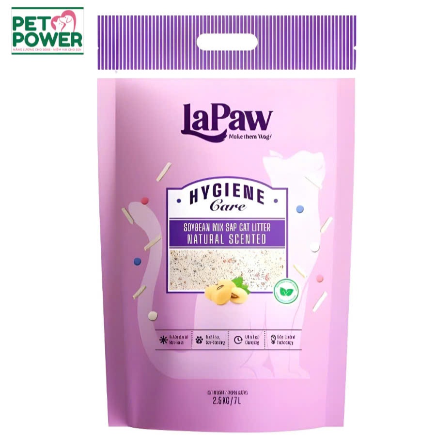 Cát vệ sinh cho mèo - LaPaw đậu nành cao cấp 7L/2.5Kg