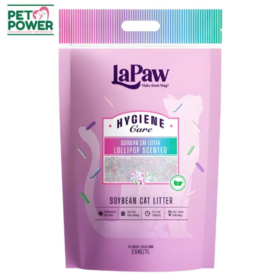 Cát vệ sinh cho mèo - LaPaw đậu nành cao cấp 7L/2.5Kg