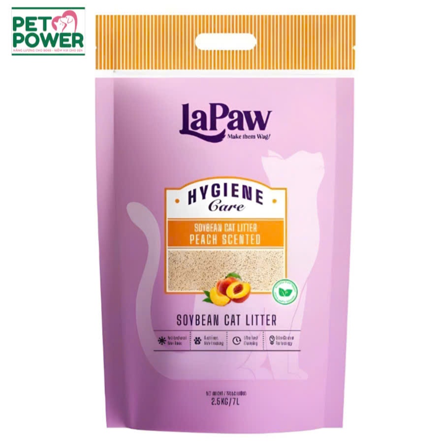 Cát vệ sinh cho mèo - LaPaw đậu nành cao cấp 7L/2.5Kg
