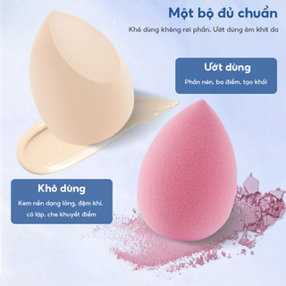 14 bộ bộ bàn chải trang điểm, bóng mắt hoàn chỉnh, bột, bộ bàn chải đỏ và đường viền+Bộ 4 Mút Trang Trứng Kèm