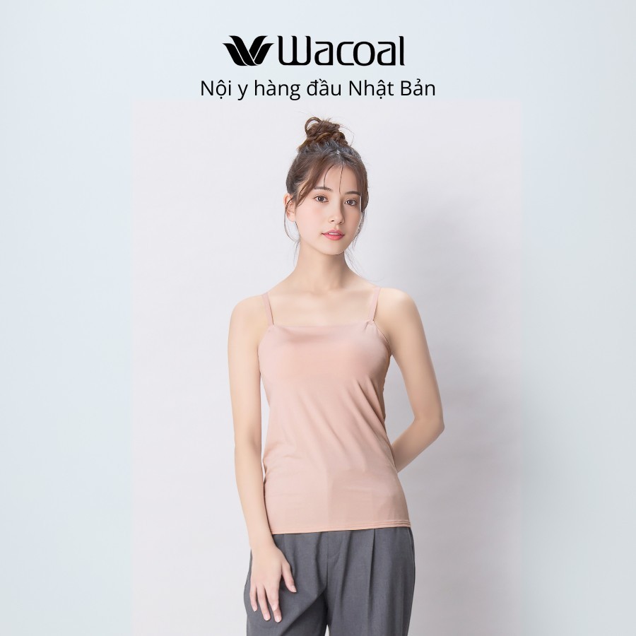 Áo bra top Wacoal 2 dây dáng dài IET1052 đệm mút áo liền khối, có thể điều chỉnh dây - ET1052