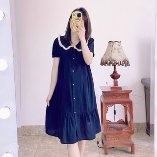 [BEST SELLER] (fresize từ 40-70kg)  Váy bầu thiết kế basiz chất liệu đũi hàn mặc nhẹ tênh, thấm mồ hôi