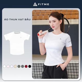 Áo thun thể thao nữ tập gym yoga Fitme vạt bầu thoáng khí thấm hút mồ hôi AVBNU