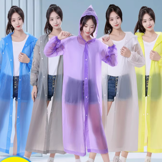 Áo Mưa Một Người Chất Liệu EVA, Phù Hợp Chiều Cao 1M50-1M85, Chống Thấm Đi Mưa, Chạy Bộ Giảm Cân T31