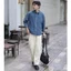 Áo Sơ Mi Denim Nam Nữ Dino x Yumi Chất Liệu Jean Cao Cấp Mềm Mịn Trẻ Trung Form Oversize Dễ Phối Đồ - SM06