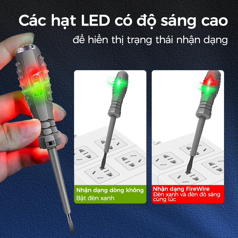 Bút Thử Điện Chuyên Dụng Cho Thợ Điện Áp Kỹ Thuật Số Đa Năng Kiêm Tua Vít Từ Tính Máy dò nguồn cảm ứng không tiếp xúc