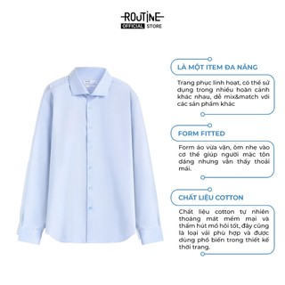 Áo Sơ Mi Nam Dài Tay Trơn Form Fitted - Routine 10F24SHL051R1