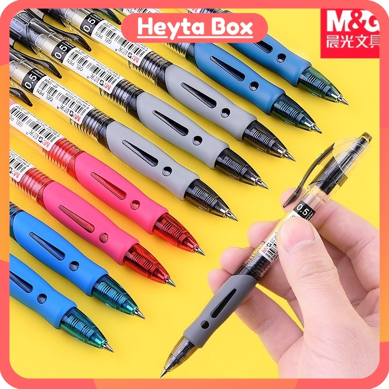 [Chính Hãng] Bút Gel Bấm M&G GP1008 0.5mm – Mực Đen/Xanh/Đỏ, Viết Trơn – Mua Sỉ Giá Rẻ Nhất Shopee