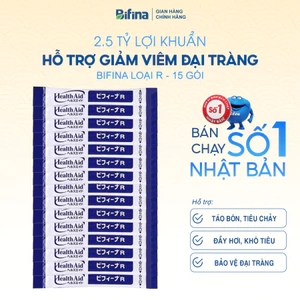 Bifina Nhật Bản – Men vi sinh hỗ trợ tiêu hoá, giảm táo bón, tiêu chảy - Loại R - Lẻ 15 gói (không hộp)