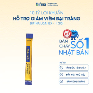 Bifina Nhật Bản Loại EX - Hỗ trợ người rối loạn tiêu hoá, viêm đại tràng, ruột kích thích, Lẻ 1 Gói (Không Hộp)