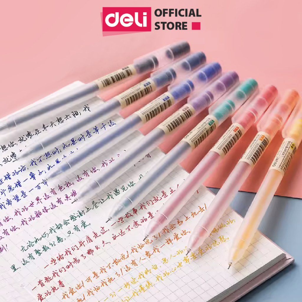 Bút Gel Mực Nước Deli A119 – 0.5mm – Viết Calligraphy, Trang Trí Sổ Tay, Chữ Đẹp
