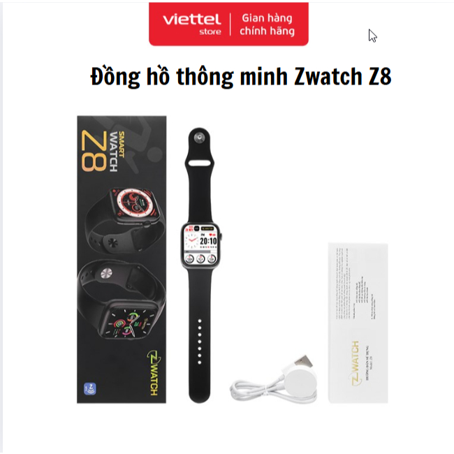 Đồng hồ thông minh Zwatch Z8 Chính hãng (Black) | Nghe Gọi | Thể thao ...