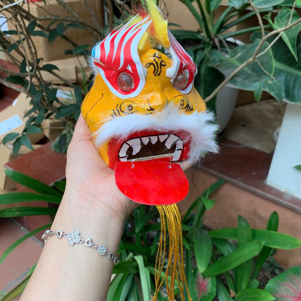 Đầu lân mini trang trí mâm cỗ trung thu