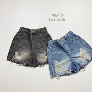 Quần short jean cho bé trai bé gái Batala Kids, QUẦN ĐÙI JEAN RÁCH  2025 cho bé từ 10-25kg SHORTJEAN- RÁCH