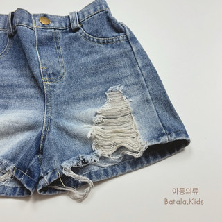 Quần short jean cho bé trai bé gái Batala Kids, QUẦN ĐÙI JEAN RÁCH  2025 cho bé từ 10-25kg SHORTJEAN- RÁCH