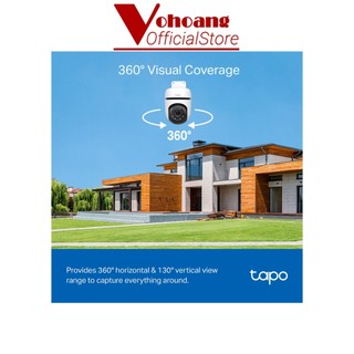 Camera WiFi Quay Quét Ngoài Trời TP-Link Tapo C510W 2K AI, 360 Độ, Nhìn Đêm Có Màu, Kháng Nước Bụi