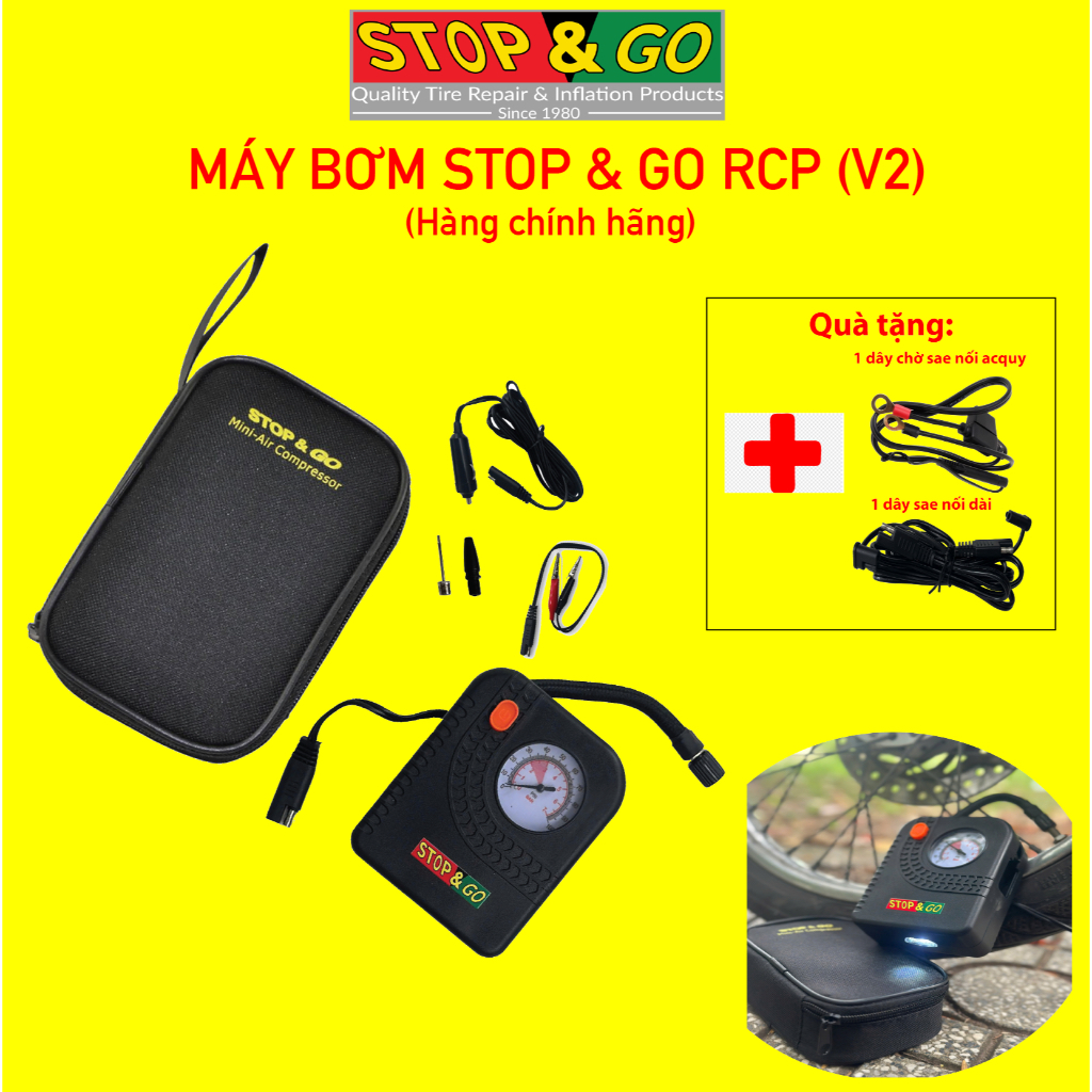 Máy bơm lốp Stop&Go RCP (V2) (hàng chính hãng) | Shopee Việt Nam