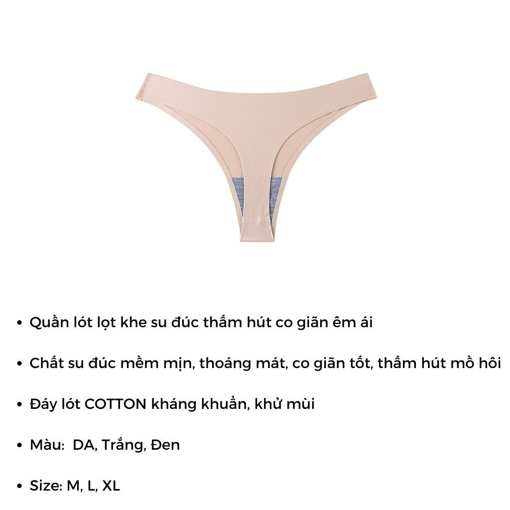 SET 3 Quần lót nữ su đúc không đường may Quần chip nữ đáy lót cotton kháng khuẩn khử mủi LANIXA L716