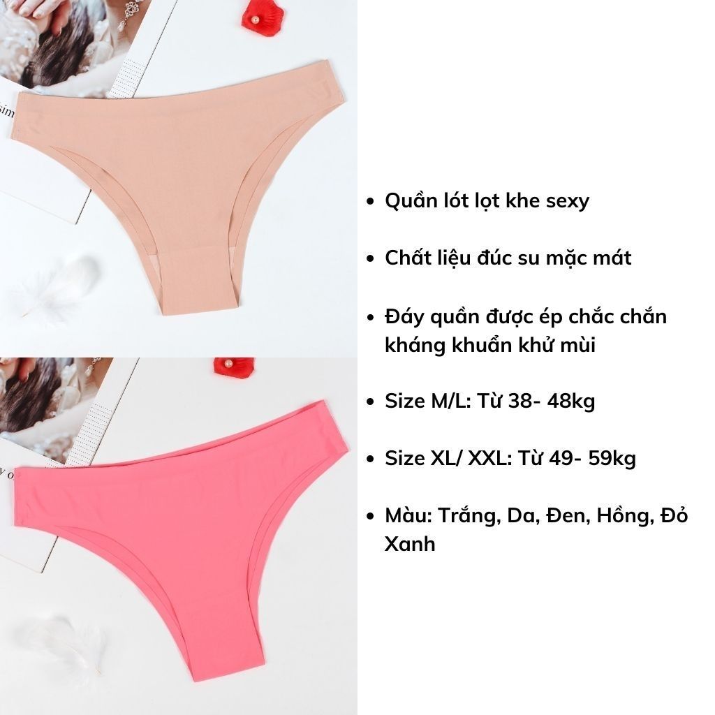 SET 3 Quần lót nữ su đúc êm ái không đường may cạp vừa ôm mông tôn dáng quyến rũ sexy LANIXA L957