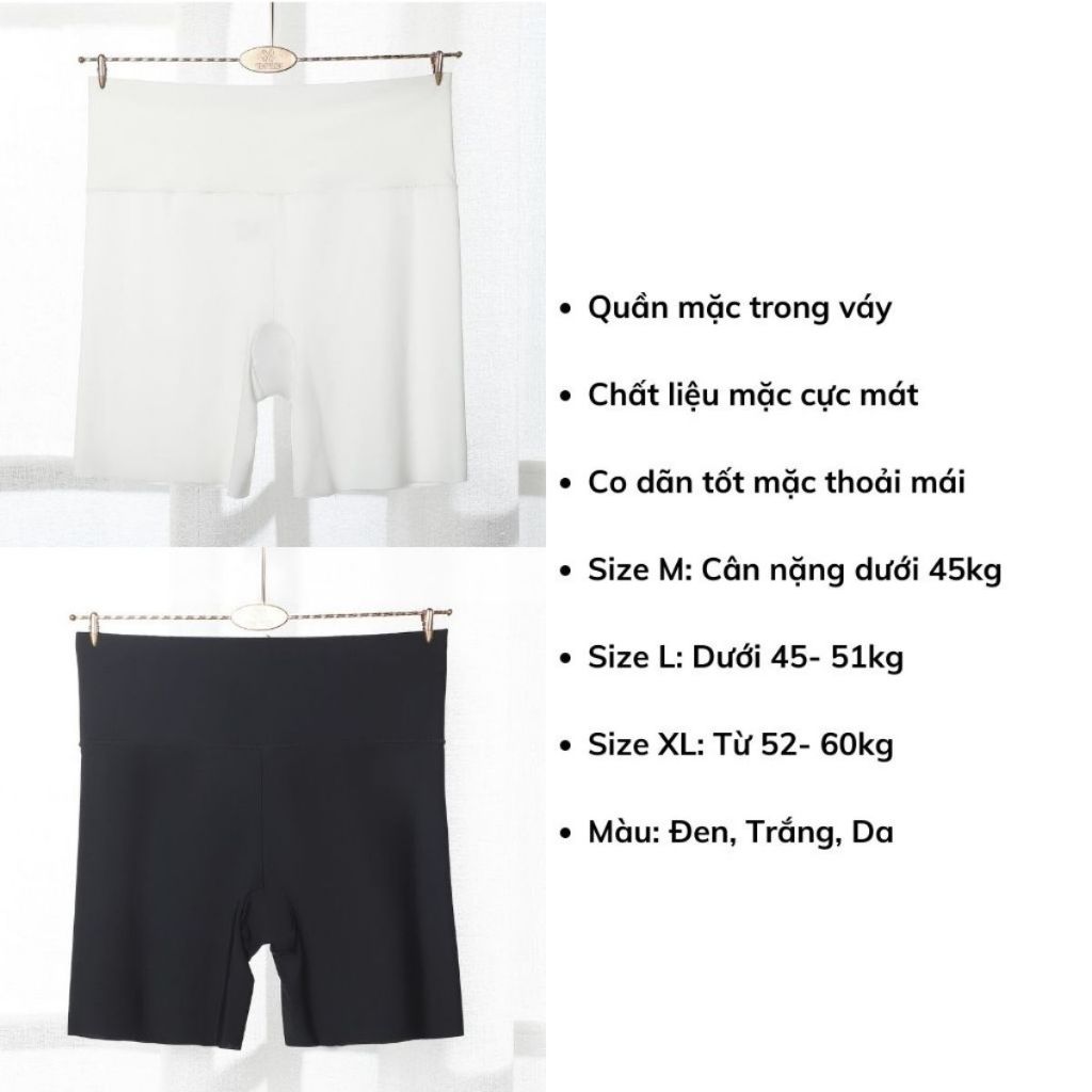 SET 2 Quần lót bảo hộ su đúc mềm mại - COMBO 2 Quần mặc trong váy cao cấp chống lộ LANIXA V8941