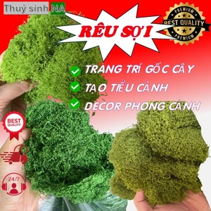 Rêu giả trang trí gốc cây, rêu terrarium, rêu nhung decor tiểu cảnh dạng sợi
