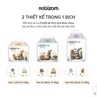 [THÙNG 4 BỊCH] Tã/bỉm NABIZAM Hàn Quốc đủ size