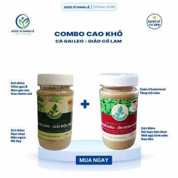 [COMBO] Cao Khô Cà Gai Leo, Giảo Cổ Lam duocsy_giangle Hiệu Quả Bảo Vệ Gan, Giải Độc Rượu; Giảm Mỡ Máu, Ổn Định Huyết Áp