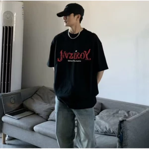 Áo Thun Chữ Kiểu Form Rộng Chất Vải Cotton Dày Dặn Unisex Nam Nữ