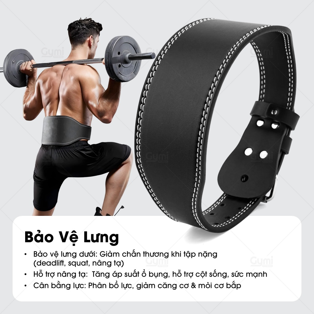 Đai Lưng Tập Gym Hỗ Trợ Bảo Vệ Lưng - Bền Bỉ, Điều Chỉnh Linh Hoạt - DL-Da