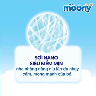 [Combo 2 gói/4 gói] Tã Moony Nhật Bản Chính Hãng Siêu Mềm Mại Thấm Hút Vượt Trội Chống Tràn Cho Bé